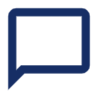 Icon mit einer Sprechblase/Chatbubble